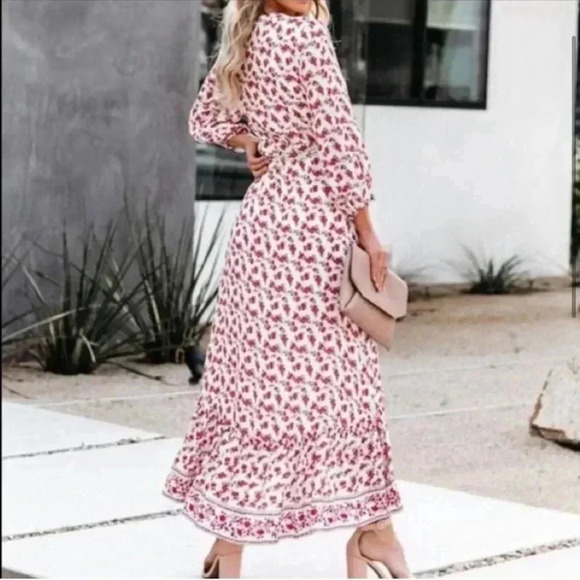 If By Sea Los Angeles dress wrap floral Size M - Picture 3 of 11